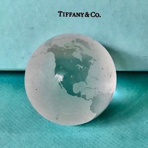 Tiffany & Co. LG Lead Crystal Globe Paperweight